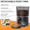 4L Smart Pet Feeder technical features: Detachable food tank, Anti-jamming design, and Video monitoring.