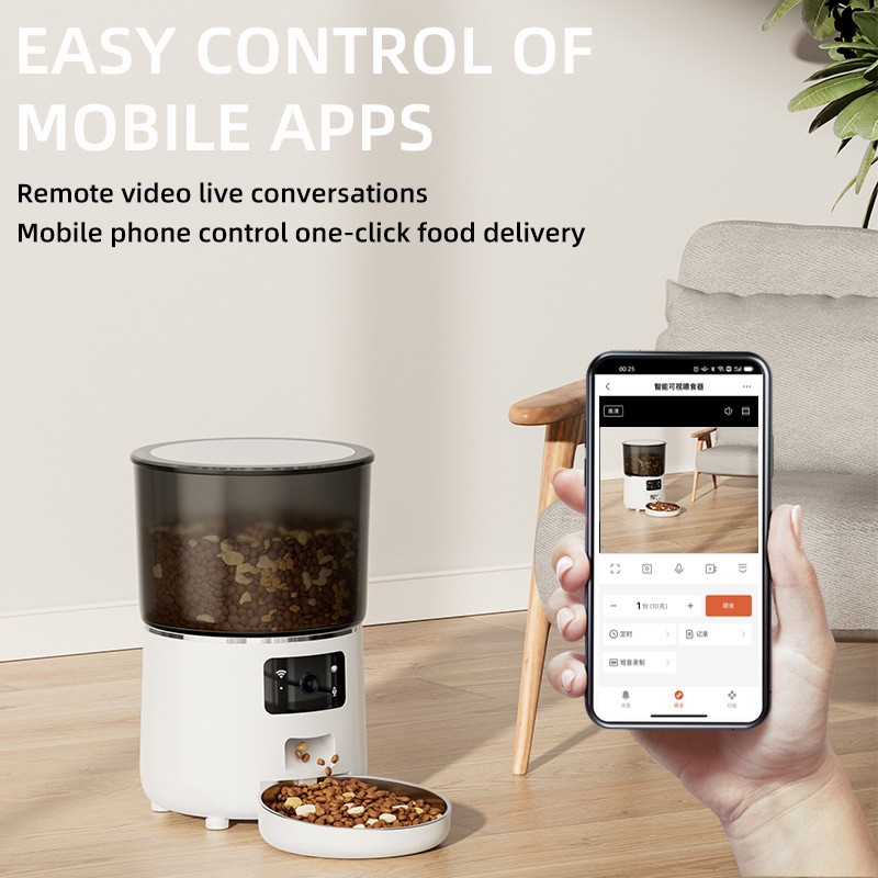 4L Smart Pet Feeder Features: Detachable Tank, Anti-Jamming Design, and Video Monitoring