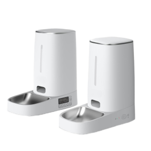 Compact single-bowl automatic feeder with app scheduling