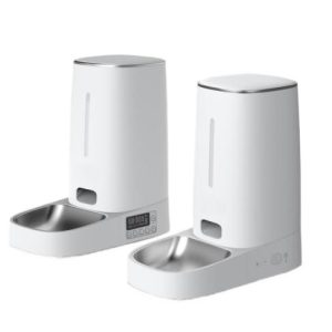 Compact single-bowl automatic feeder with app scheduling