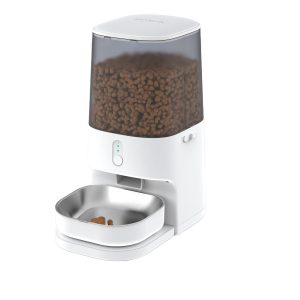 Gram-accurate feeder with electronic weighing for precise portions