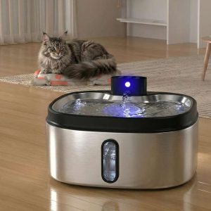 W10 7L UV pet water fountain with four-stage filtration